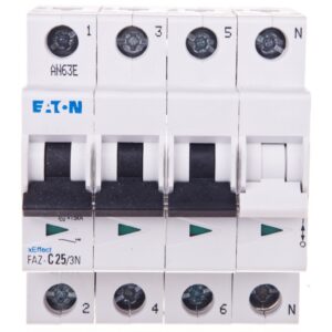 Wyłącznik nadprądowy 3+N C 25A 15kA AC FAZ C25/3N 278977 - obrazek 1