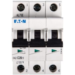 Wyłącznik nadprądowy 3P C 20A 15kA AC FAZ C20/3 278874 - obrazek 1