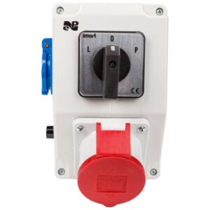 Zestaw instalacyjny z gniazdem 16A 5P+2P+Z RS-Z (L-0-P) czerwony 6272-20 - obrazek 1