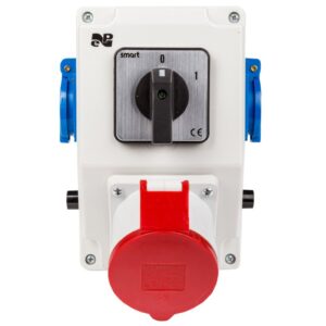 Zestaw instalacyjny z gniazdem 32A 5P+2x2P+Z RS-Z (0-1) czerwony 6276-00 - obrazek 1