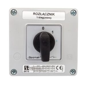 Łącznik krzywkowy 0-1 1P 10A w obudowie SK10-1.825OB11 - obrazek 1