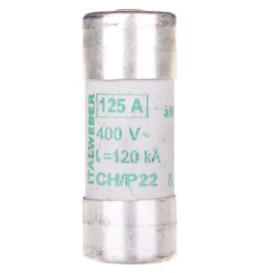 Wkładka bezpiecznikowa cylindryczna 22x58mm 125A aM 400V CH22P /z wybijakiem/ 006711054 - obrazek 1