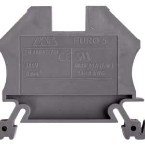 Złączka szynowa 2-przewodowa 6mm2 szara EURO 43407 - obrazek 1