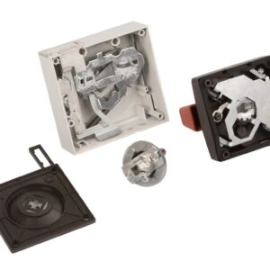 Napęd drzwiowy czerwono-żółty z blokadą NZM2-XTVDVR 260180 - obrazek 1