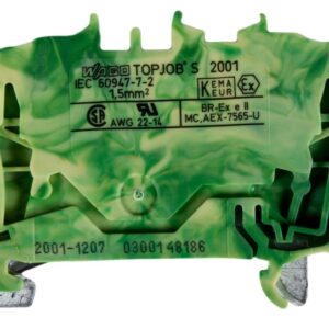 Złączka szynowa ochronna 1,5mm2 żółto-zielona 2001-1207 TOPJOBS - obrazek 1