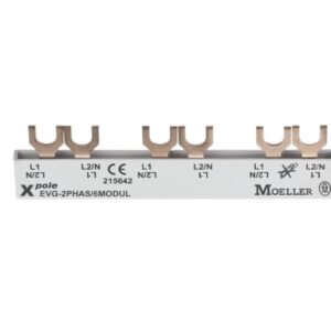 Szyna łączeniowa 2P 63A 10mm2 widełkowa (6 mod.) EVG-2PHAS/6MODUL 215642 - obrazek 1