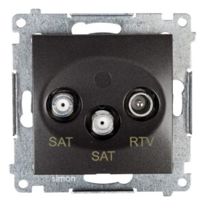 Simon 54 Gniazdo antenowe SAT/SAT/RTV końcowe antracyt DASK2.01/48 - obrazek 1