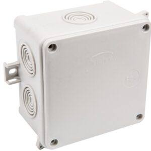 Puszka n/t hermetyczna pusta 98x98x60mm IP54 z dławicą zintegrowaną szara N90x90F 35220002 - obrazek 1