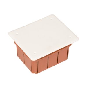 Puszka podtynkowa 96x118x70mm z pokrywą pomarańczowa GW48003 - obrazek 1