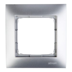 Simon 54 Premium Ramka pojedyncza srebrny mat /do karton-gips/ DRK1/43 - obrazek 1