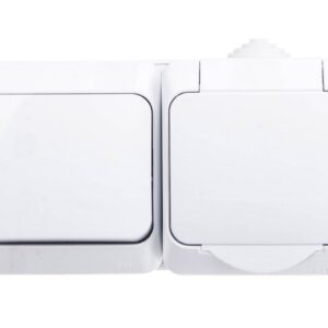 Cedar Plus Zestaw łącznik + gniazdo pojedyncze z uziemieniem WDE000580 - obrazek 1