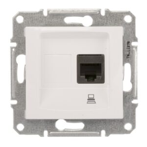 Sedna Gniazdo komputerowe pojedyncze RJ45 kat.5e UTP białe SDN4300121 - obrazek 1