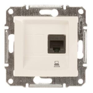 Sedna Gniazdo komputerowe pojedyncze RJ45 kat.5e UTP kremowe SDN4300123 - obrazek 1