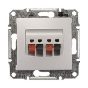 Sedna Gniazdo głośnikowe podwójne aluminium SDN5400160 - obrazek 1