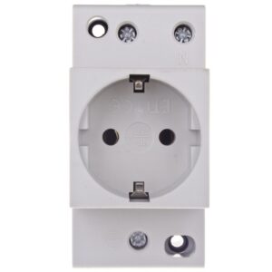Gniazdo modułowe 2P+Z 10/16A 230V Schuko, na szynę 002414020 - obrazek 1