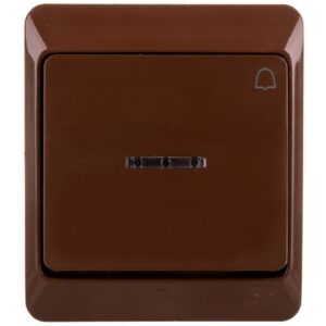 Hermes Przycisk dzwonek mechanizm z pełną obudową brązowy IP44 przycisk 1x ŁNT-1D+n 0347-06 - obrazek 1