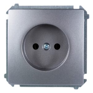 Simon Basic Gniazdo pojedyncze b/u 16A IP20 stal inox BMG1.01/21 - obrazek 1