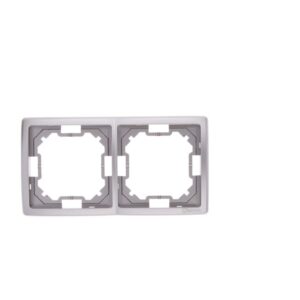 Simon Basic Standard Ramka podwójna uniwersalna stal inox BMR2/21 - obrazek 1