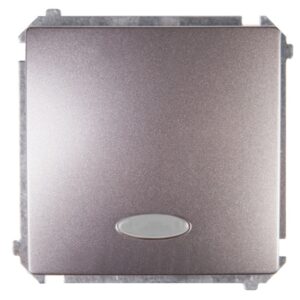 Simon Basic Łącznik jednobiegunowy z podświetleniem, szybkozłącza, stal inox BMW1L.01/21 - obrazek 1