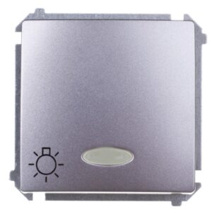 Simon Basic Przycisk /światło/ z podświetleniem, szybkozłącza, stal inox BMS1L.01/21 - obrazek 1