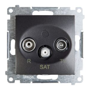 Simon 54 Gniazdo antenowe RD/TV/SAT końcowe antracyt DASK.01/48 - obrazek 1