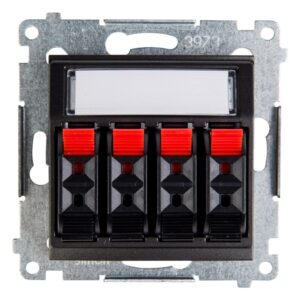 Simon 54 Gniazdo głośnikowe poczwórne antracyt DGL34.01/48 - obrazek 1