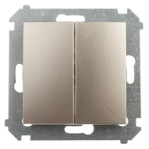 Simon 54 Łącznik schodowy podwójny złoty mat DW6/2.01/44 - obrazek 1