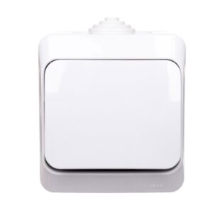 Cedar Plus Łącznik hermetyczny natynkowy jednobiegunowy 16AX IP44 biały WNt-100YF WDE000510 - obrazek 1