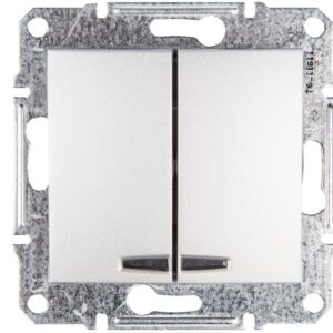 Sedna Łącznik świecznikowy 10AX z podświetleniem LED aluminium IP20 SDN0300360 - obrazek 1