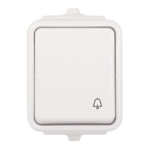 Cedar Przycisk hermetyczny IP44 dzwonek 10A biały WNt-101C WNT101C01 - obrazek 1