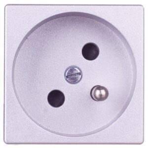 Simon Connect Gniazdo K45 pojedyncze z/u 16A IP20 anodyzowane aluminium K02/8 - obrazek 1