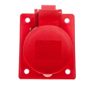 Gniazdo tablicowe skośne 16A 4P 400V /70x85/ czerwone IP44 TWIST 414-6 - obrazek 1
