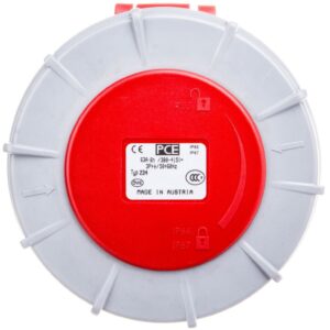 Gniazdo przenośne 63A 4P 400V czerwone IP67 POWER TWIST 234-6 - obrazek 1