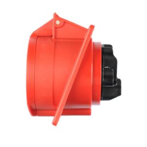 Gniazdo tablicowe skośne 32A 5P 400V /80x97/ czerwone IP44 TWIST 425-6 - obrazek 1