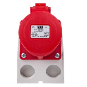 Gniazdo KOMBI z rozłącznikiem 0-1 M25 16A 5P 400V czerwone IP44 915-6w - obrazek 1