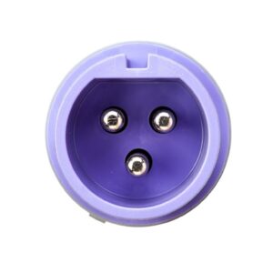 Wtyczka przenośna 32A 3P 24V AC fioletowa IP44 TWIST 073V - obrazek 1