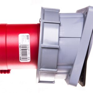 Wtyczka tablicowa skośna 63A 5P 400V czerwona IP67 POWER TWIST 735-6 - obrazek 1