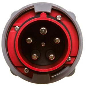 Wtyczka tablicowa 63A 5P 400V czerwona IP67 POWER TWIST 635-6 - obrazek 1
