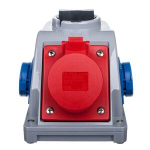 Gniazdo stałe z wyłącznikiem 0-1 16A 5P 400V + 2x 2P+Z 230V IP44 COMBO-POL 96061542W - obrazek 1