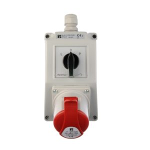 Zestaw instalacyjny z gniazdem 32A 4P (L-0-P) czerwony ZI02R361 - obrazek 1