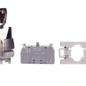 Przycisk pokrętny 2 położeniowy klucz 22mm 1Z bez samopowrotu SP22-SAV-10. - obrazek 1