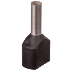 Końcówka tulejkowa izolowana TID 2x1,5mm2/8mm czarna cynowana TID2x1,5L8 /100szt./ - obrazek 1
