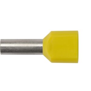 Końcówka tulejkowa izolowana HI 2X6/14 DIN żółta E08KH-02020102401 /100szt./ - obrazek 1