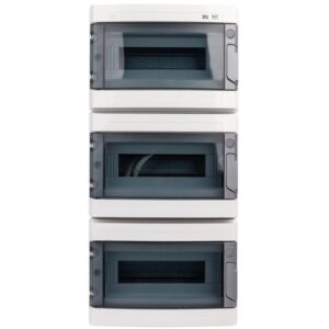 Rozdzielnica hermetyczna EP-LUX RN 3x12 1000V AC 1500V DC PE+N dymny IP65 1958-01 - obrazek 1