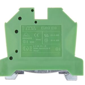 Złączka szynowa ochronna 10mm2 zielono-żółta 10 43458 - obrazek 1