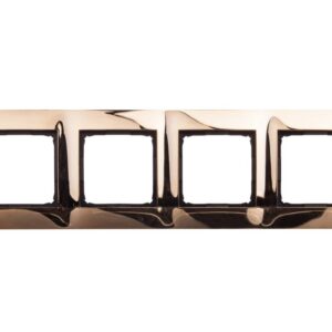 Simon 54 Premium Ramka poczwórna metalowa złoto DR4/66 - obrazek 1