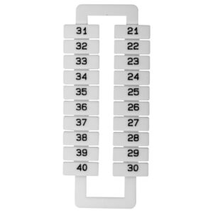 Oznacznik do złączek (EURO) 2,5-70mm2 /21-40/ biały 43192 /1 blister=20 szt/ - obrazek 1