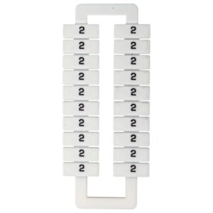 Oznacznik do złączek (EURO) 2,5-70mm2 /2/ biały 43192)/1 blister=20 szt/ - obrazek 1