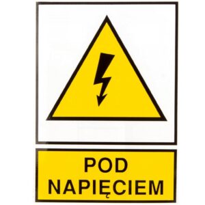 Tabliczka /znak ostrzegawczy/ TZO 148X210S PODNAP. E04TZ-01011140800 /10szt./ - obrazek 1