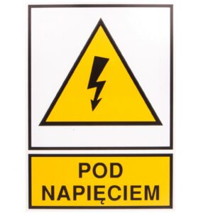 Tabliczka /znak ostrzegawczy/ TZO 105X148P P.NAP. E04TZ-01012130800 /10szt./ - obrazek 1